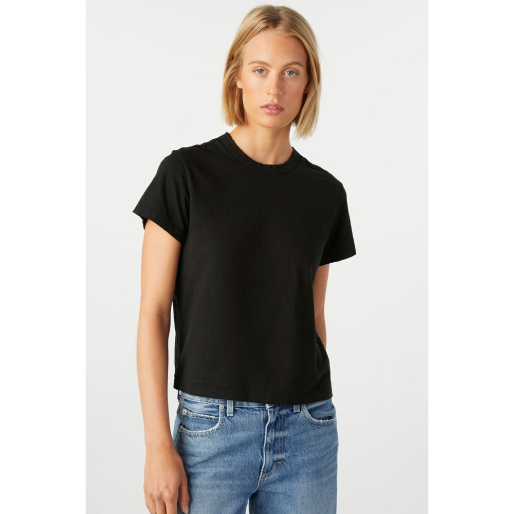 Amo Love Tee in Black Size Small Organic Hemp and Cotton Essential Basic